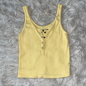 Cropped yellow tank top